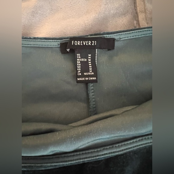 Forever 21 Teal Blue Velvet Mini Dress Medium - Picture 5 of 5